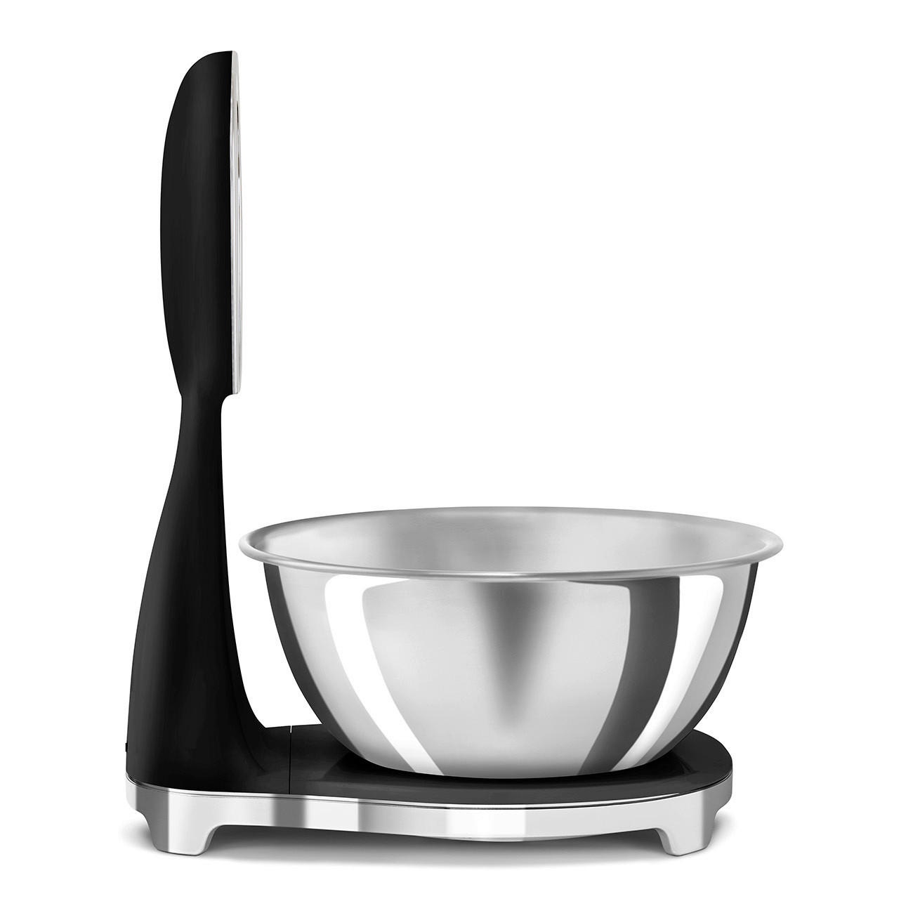 ELEKTRISCHE KÜCHENWAAGE 50's Style  - Schwarz Hochglanz, Trend, Kunststoff (18/31.5/25cm) - SMEG