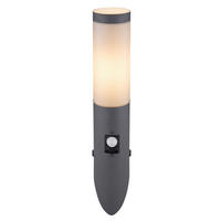 AUßENLEUCHTE 7,6/41 cm   - Anthrazit/Opal, Basics, Kunststoff/Metall (7,6/41cm) - Globo