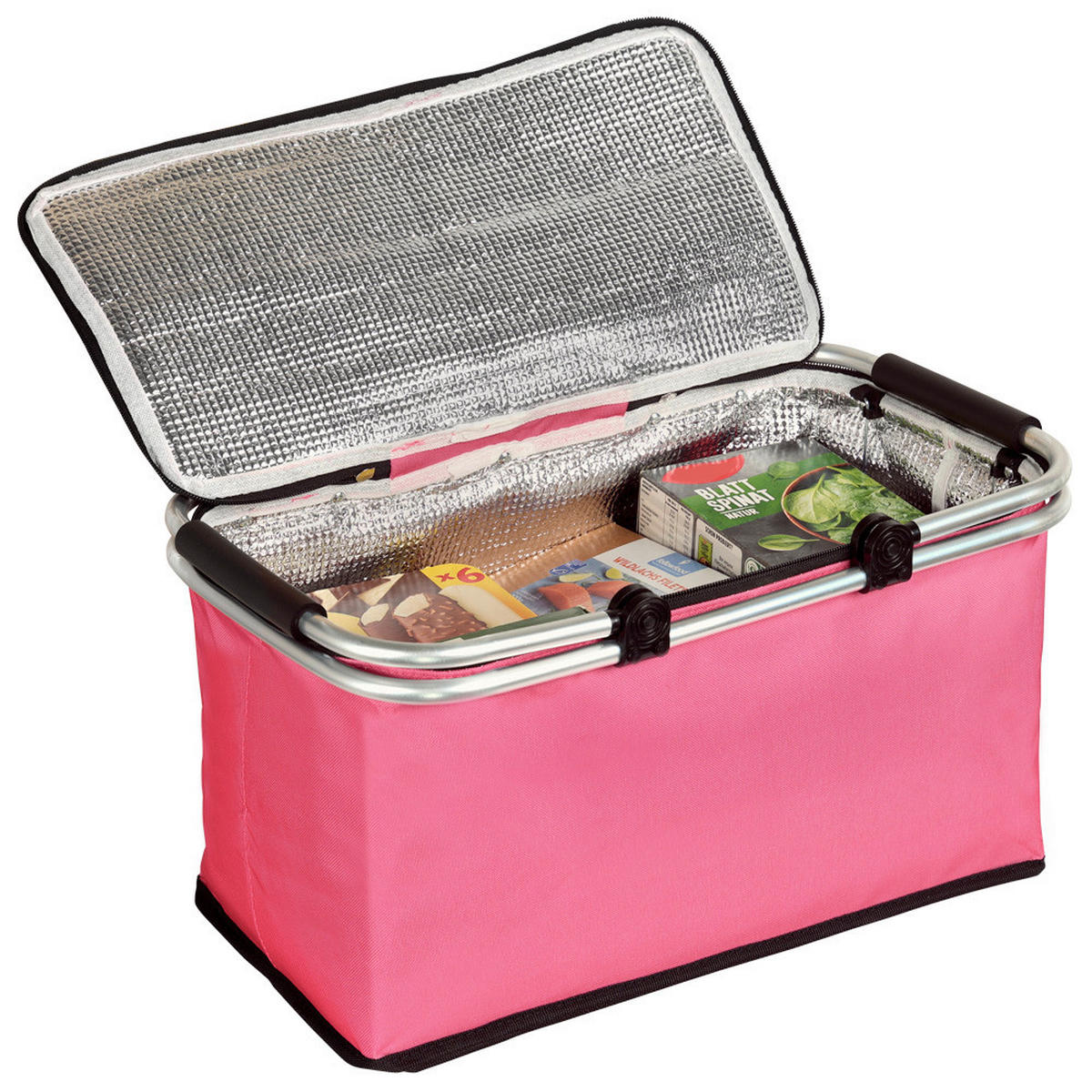 EINKAUFSKORB  - Pink, Basics, Textil/Metall (50/29/25.5cm) - Kesper