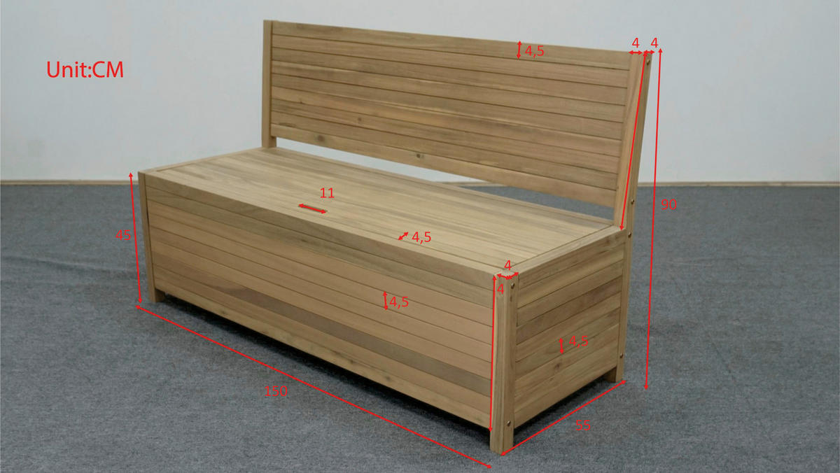 GARTENBANK 150/90/58 cm  in Akaziefarben  - Akaziefarben, ROMANTIK / LANDHAUS, Holz (150/90/58cm) - Ambia Garden