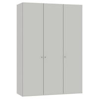 DREHTÜRENSCHRANK in Hellgrau  - Silberfarben/Hellgrau, Design, Holzwerkstoff/Metall (152/220/59cm) - Jutzler