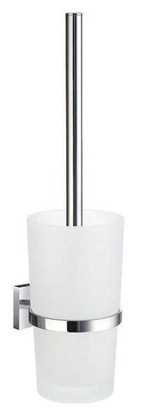 WC-BÜRSTENGARNITUR - Chromfarben/Weiß, Basics, Glas/Kunststoff (11,9/38/11,9cm) - Smedbo