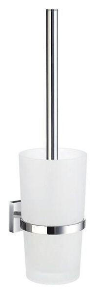 WC SADA - ŠTĚTKA A DRŽÁK - bílá/barvy chromu, Basics, kov/plast (11,0/41,0/10,8cm)