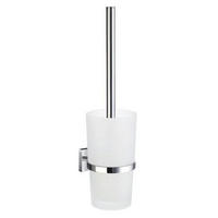 WC-BÜRSTENGARNITUR - Chromfarben/Weiß, Basics, Glas/Kunststoff (11,9/38/11,9cm) - Smedbo