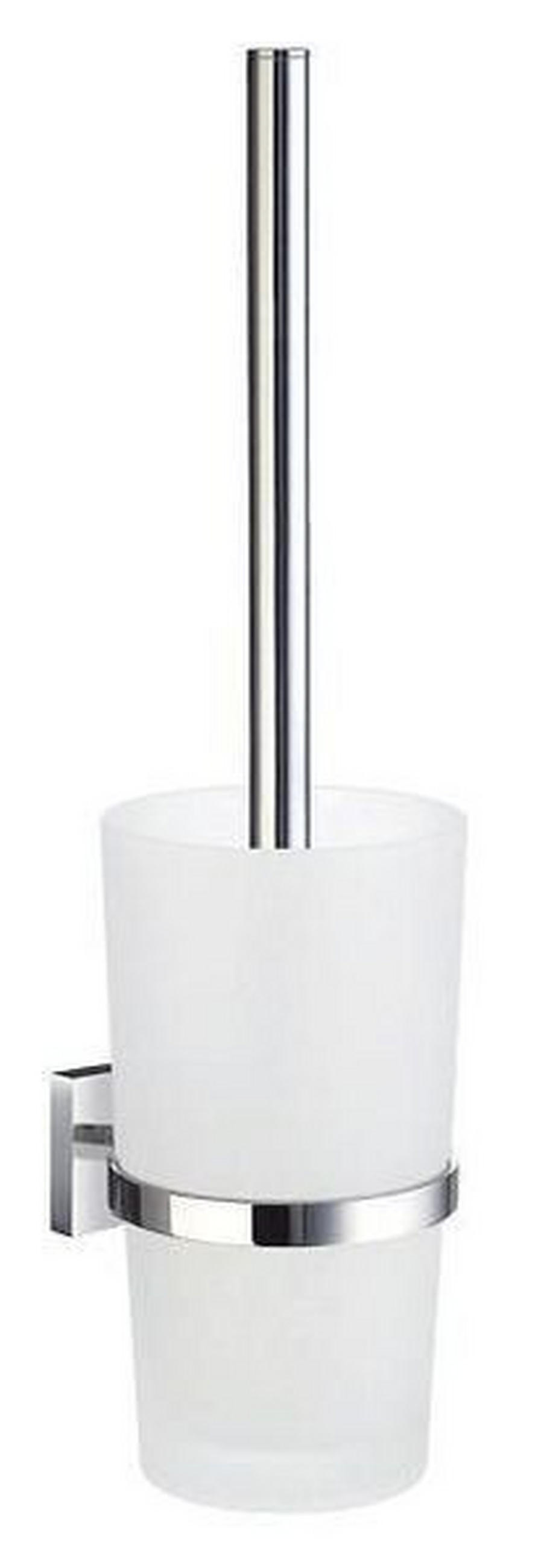 WC-BÜRSTENGARNITUR - Chromfarben/Weiß, Basics, Glas/Kunststoff (11,9/38/11,9cm) - Smedbo