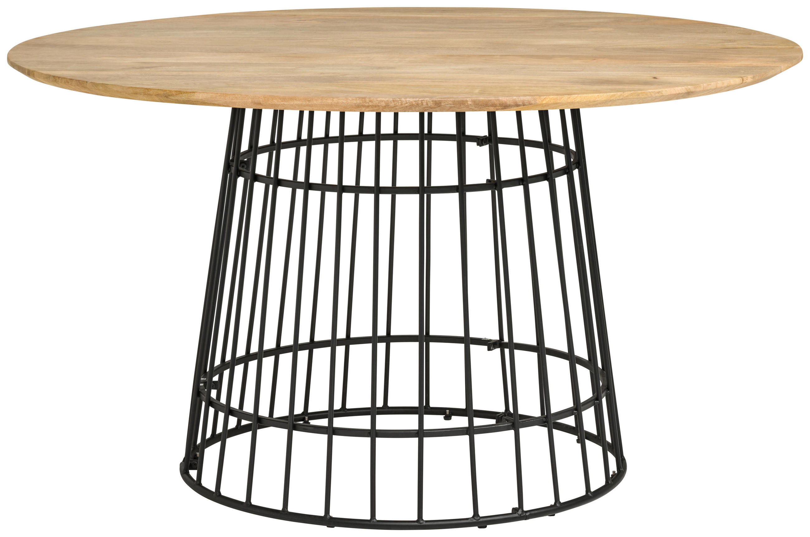 ESSTISCH Holz, Metall 140/76/140 cm  - Schwarz/Naturfarben, Modern, Holz/Metall (140/76/140cm) - Livetastic