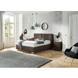 BOXSPRINGBETT 200/200 cm  in Dunkelbraun  - Chromfarben/Dunkelbraun, KONVENTIONELL, Textil (200/200cm) - Dieter Knoll