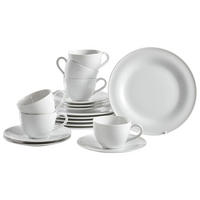 KAFFEESERVICE Weiß Beat 18-teilig  - Weiß, Basics, Keramik (43/24/18,1cm) - Seltmann Weiden