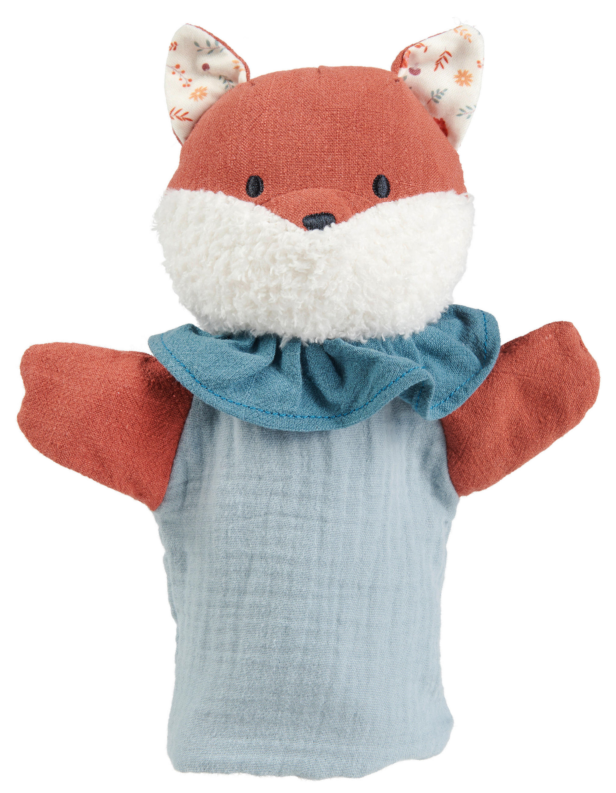 BÁBKA NA RUKU – ZVIERATKO - svetlomodrá/krémová, Trend, textil (24/12/6cm) - Patinio