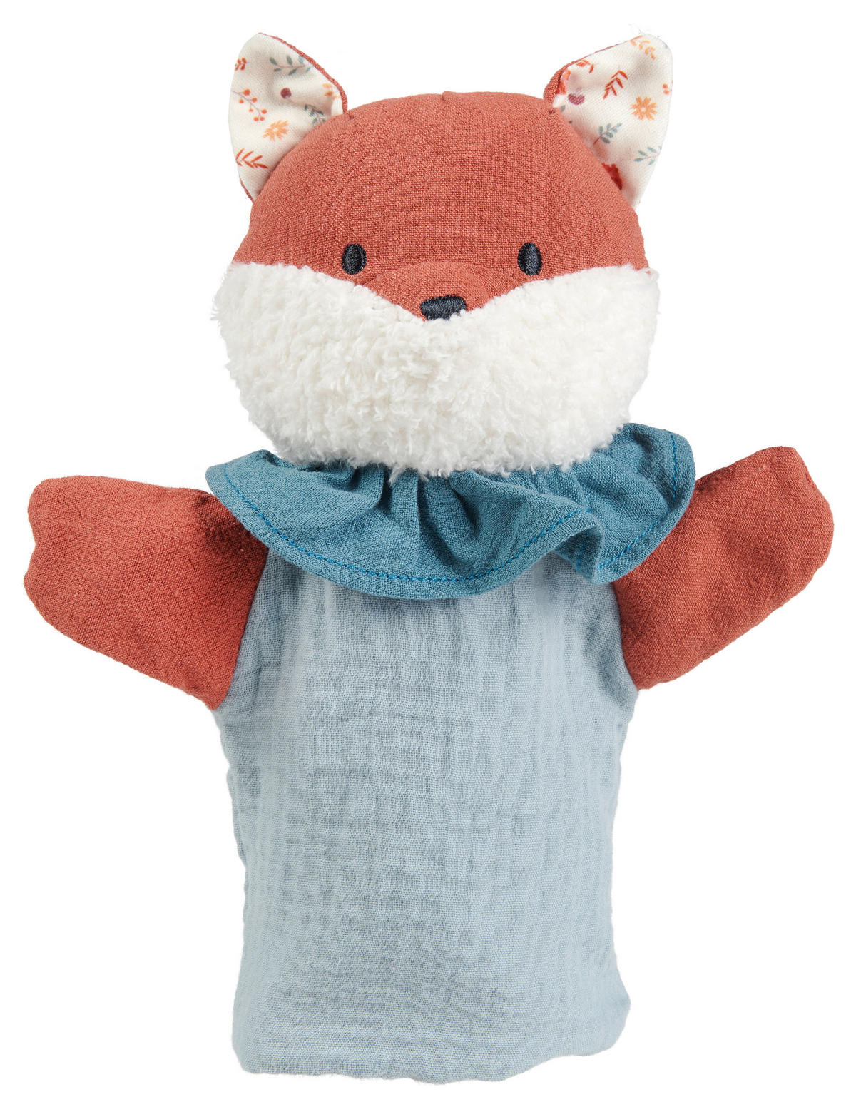 BÁBKA NA RUKU – ZVIERATKO - svetlomodrá/krémová, Trend, textil (24/12/6cm) - Patinio