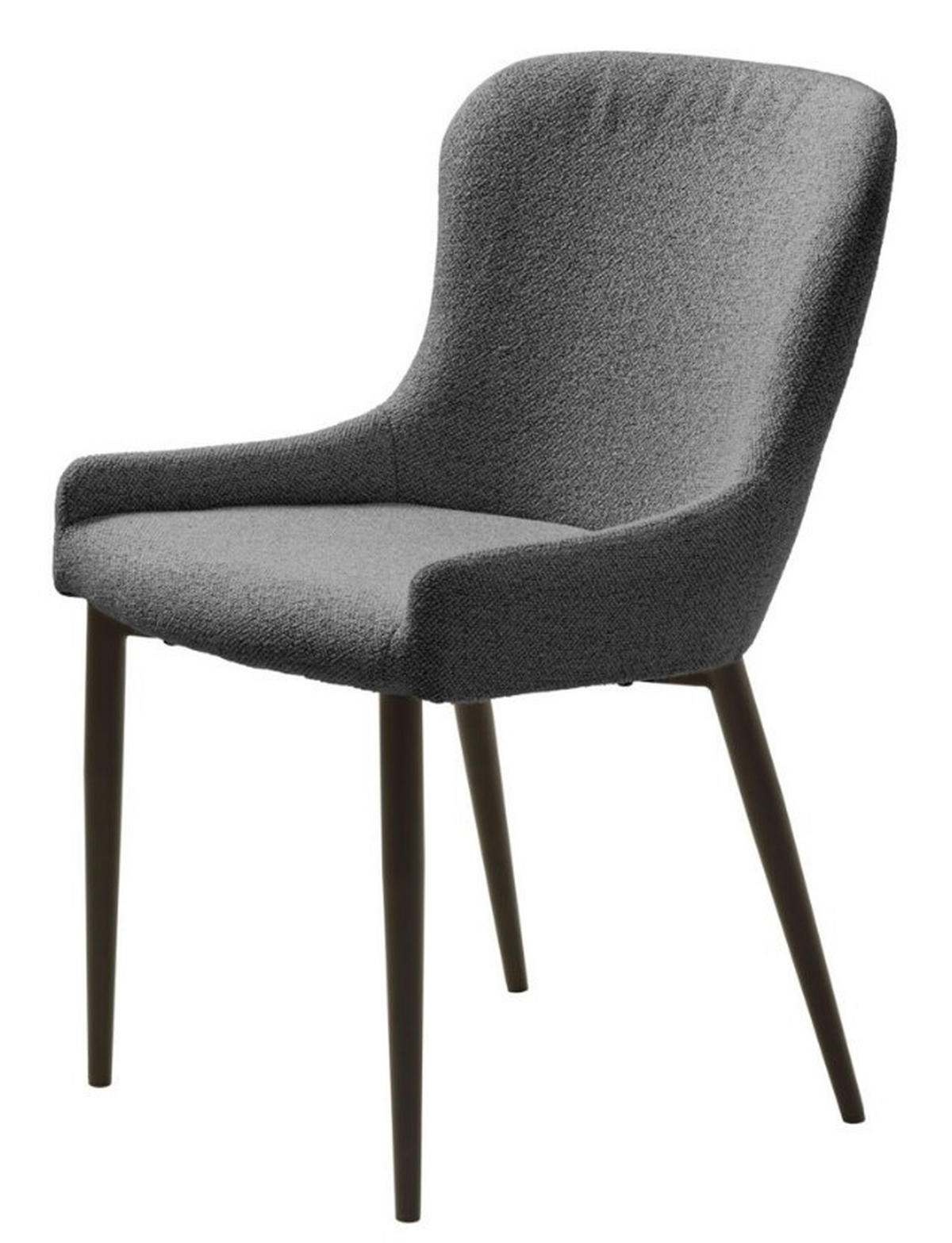 STOL MED ARMSTÖD bouclé  - mörkgrå/svart, Design, metall/textil (52/82/60cm) - Best Price