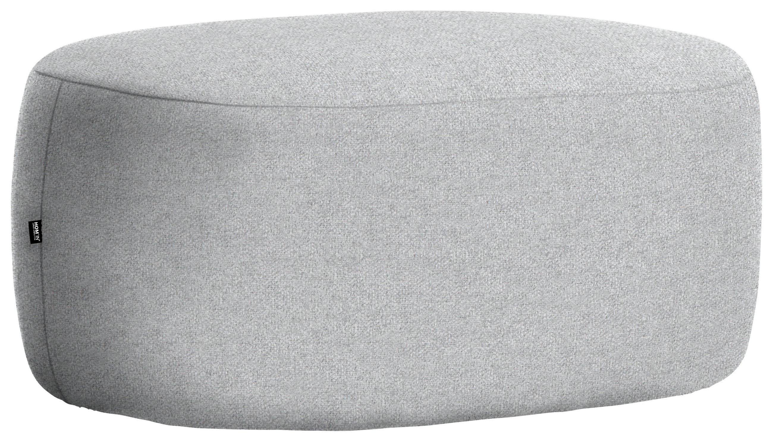 HOCKER in Textil Grau  - Schwarz/Grau, MODERN, Kunststoff/Textil (88/43/66cm) - Hom`in
