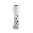 VASE 29,5 cm - Silberfarben/Weiß, Design, Keramik (8,5/29,5cm) - Ambia Home