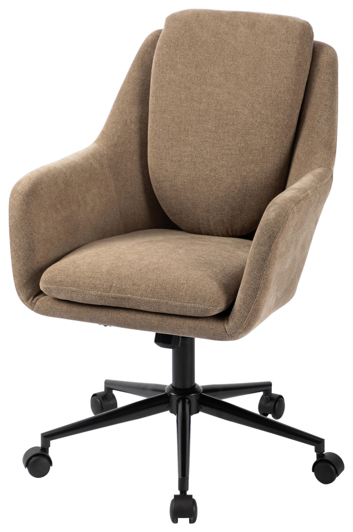 DREHSTUHL Webstoff Schwarz, Beige  - Beige/Schwarz, Modern, Kunststoff/Textil (58/91-99/71cm) - MID.YOU