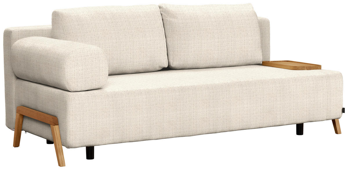 SCHLAFSOFA in Holz, Textil Beige  - Beige/Naturfarben, Design, Holz/Textil (211/88/102cm) - Niels Andersson