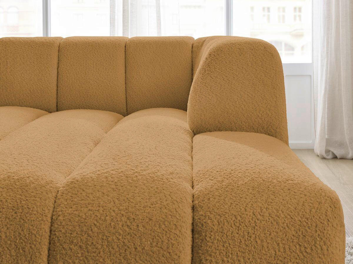 SOFAELEMENT ANNECY Bouclé Gelb  - Gelb/Schwarz, MODERN, Kunststoff/Textil (120/72/170cm)