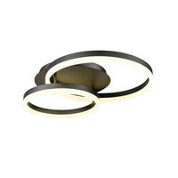 LED PLAFONJERA - crna, Osnovno, metal/plastika (40x52cm)