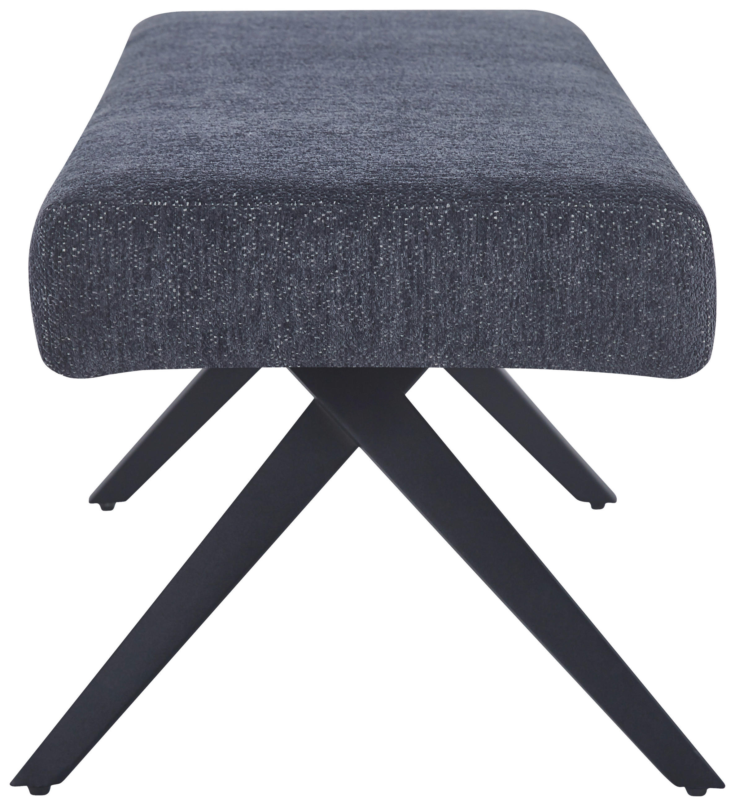 SITZBANK in Metall, Textil Dunkelgrau  - Dunkelgrau/Schwarz, KONVENTIONELL, Textil/Metall (140/49/47cm) - MID.YOU