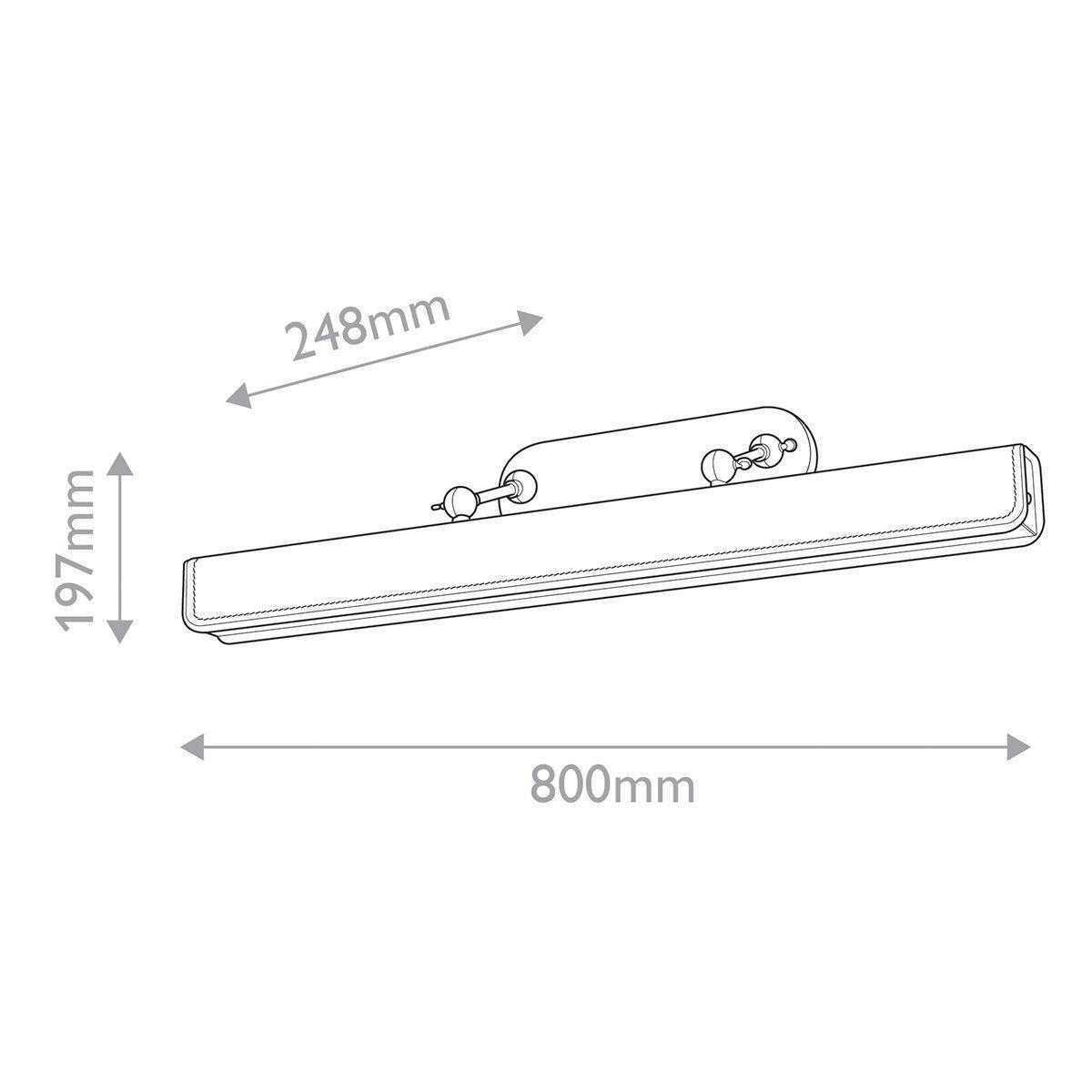 WANDLEUCHTE    - Messingfarben, KONVENTIONELL, Leder/Kunststoff (19,7/80/24,8cm) - Elstead Lighting