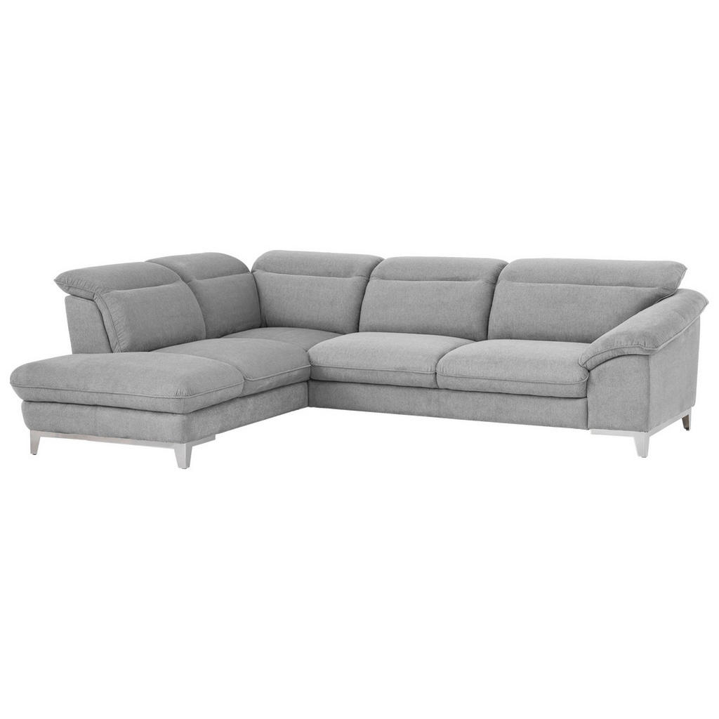 Thumbnail - Livetastic Ecksofa, Hellgrau, Textil, 4-Sitzer, Ottomane links, L-Form, 293x232 cm, Made in EU, Schlafen auf Sitzhöhe, W...