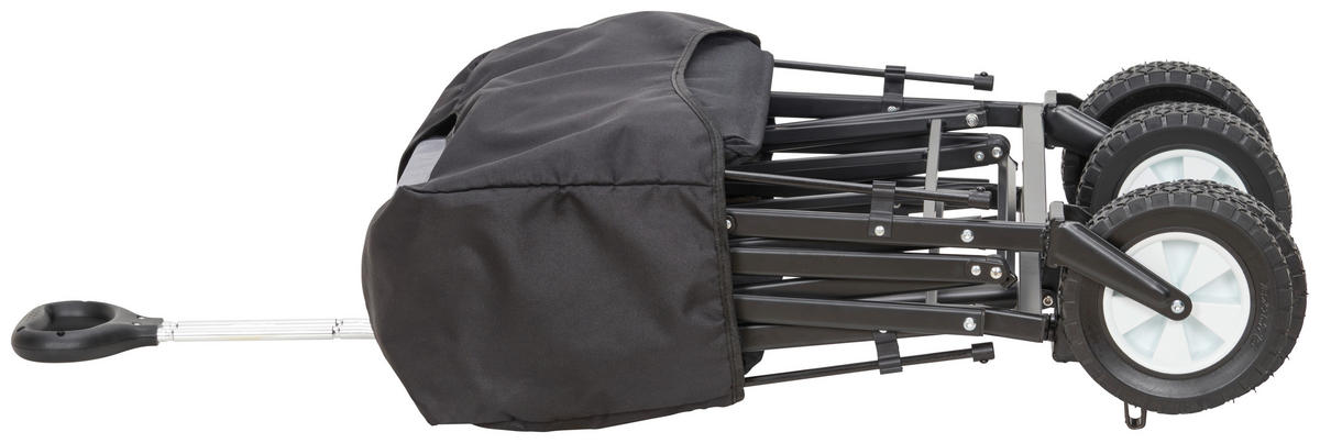 BOLLERWAGEN Grau, Schwarz 100/50/102 cm  - Schwarz/Grau, Basics, Kunststoff/Textil (100/50/102cm) - My Baby Lou