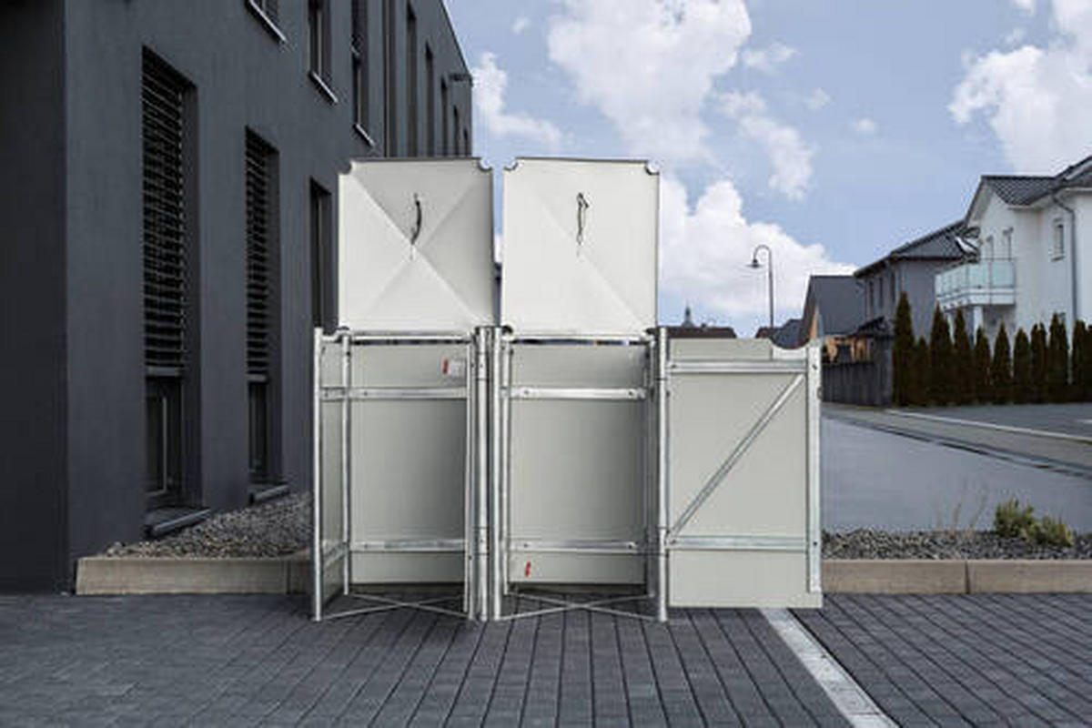 MÜLLTONNENBOX - Schwarz, Basics, Metall (139,4/115,2/80,7cm) - Ambia Garden