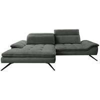 KUTNA GARNITURA tekstil  antracit   - crna/antracit, Design, tekstil/metal (179-202/288cm) - Stylife