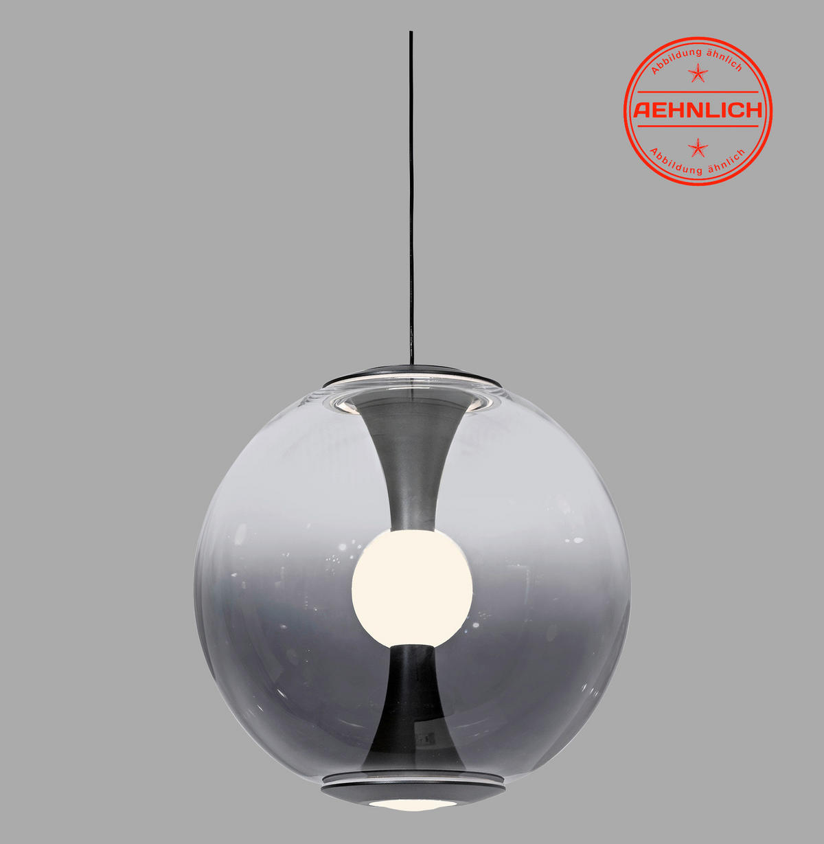 LED-PENDELLEUCHTE PURE Base-Glow 16,5/16,5/150 cm   - Grau, MODERN, Glas/Kunststoff (16.5/80-200cm) - Neuhaus PURE