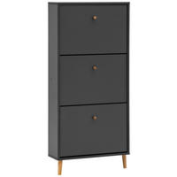 SCHUHKIPPER - Anthrazit, Design, Holz/Holzwerkstoff (59,8/131/19,55cm) - MID.YOU
