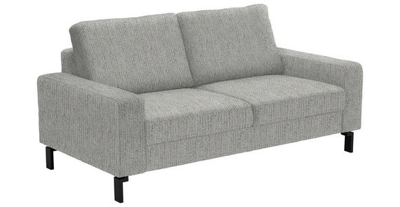 2-SITZER-SOFA  in Flachgewebe Silberfarben  - Silberfarben/Schwarz, Design, Textil/Metall (178/86/97cm) - Hom`in