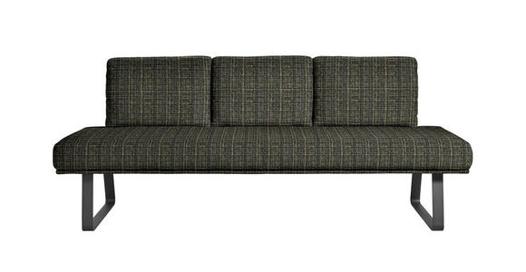 SITZBANK 209/92/78 cm in Grün, Schwarz - Schwarz/Grün, Design, Textil/Metall (209/92/78cm) - Dieter Knoll