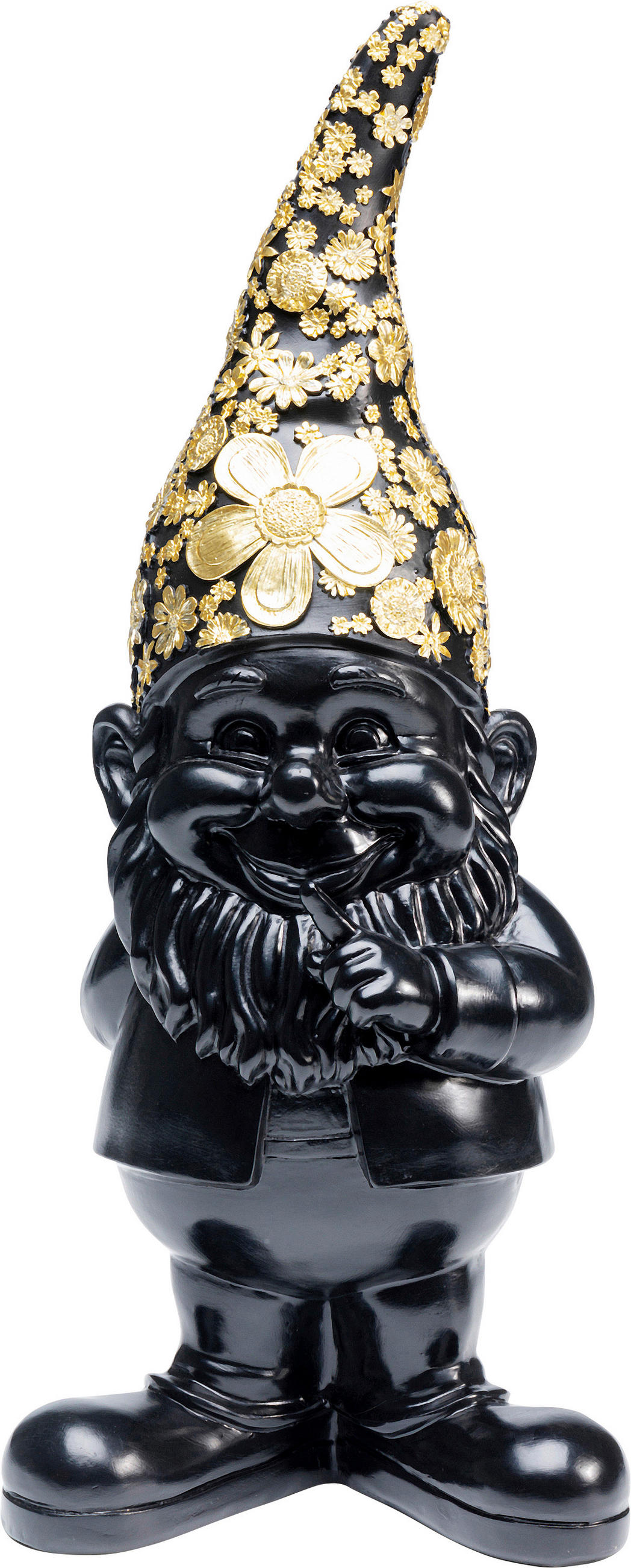 DEKOZWERG - Goldfarben/Schwarz, Trend, Kunststoff (15/46/19cm) - Kare-Design