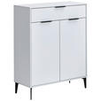 SCHUHSCHRANK JOLLY  in 92/117/40 cm  - Anthrazit/Hellgrau, MODERN, Holzwerkstoff/Metall (92/117/40cm) - Hom`in