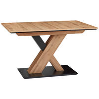 ESSTISCH rechteckig Schwarz, Eichefarben  - Eichefarben/Schwarz, Design, Holzwerkstoff (110/70/75,5cm) - Cantus