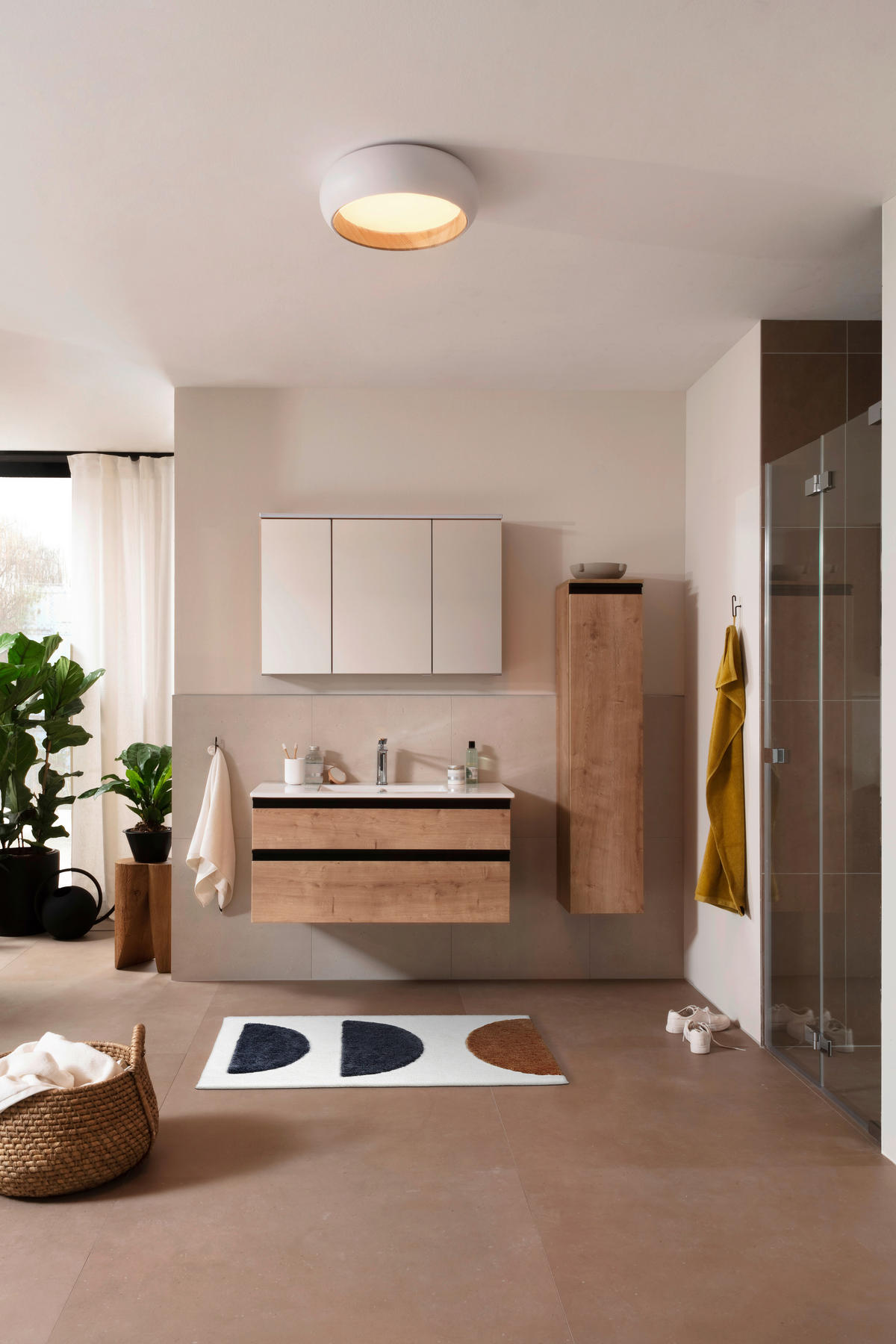 BADTEPPICH Braun, Schwarz, Weiß 67/110 cm  - Schwarz/Braun, Basics, Textil (67/110cm) - Schöner Wohnen