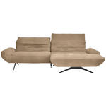 ECKSOFA  in Teddystoff Braun  280/170-195 cm  - Schwarz/Braun, Design, Textil/Metall (280/170-195cm) - Dieter Knoll