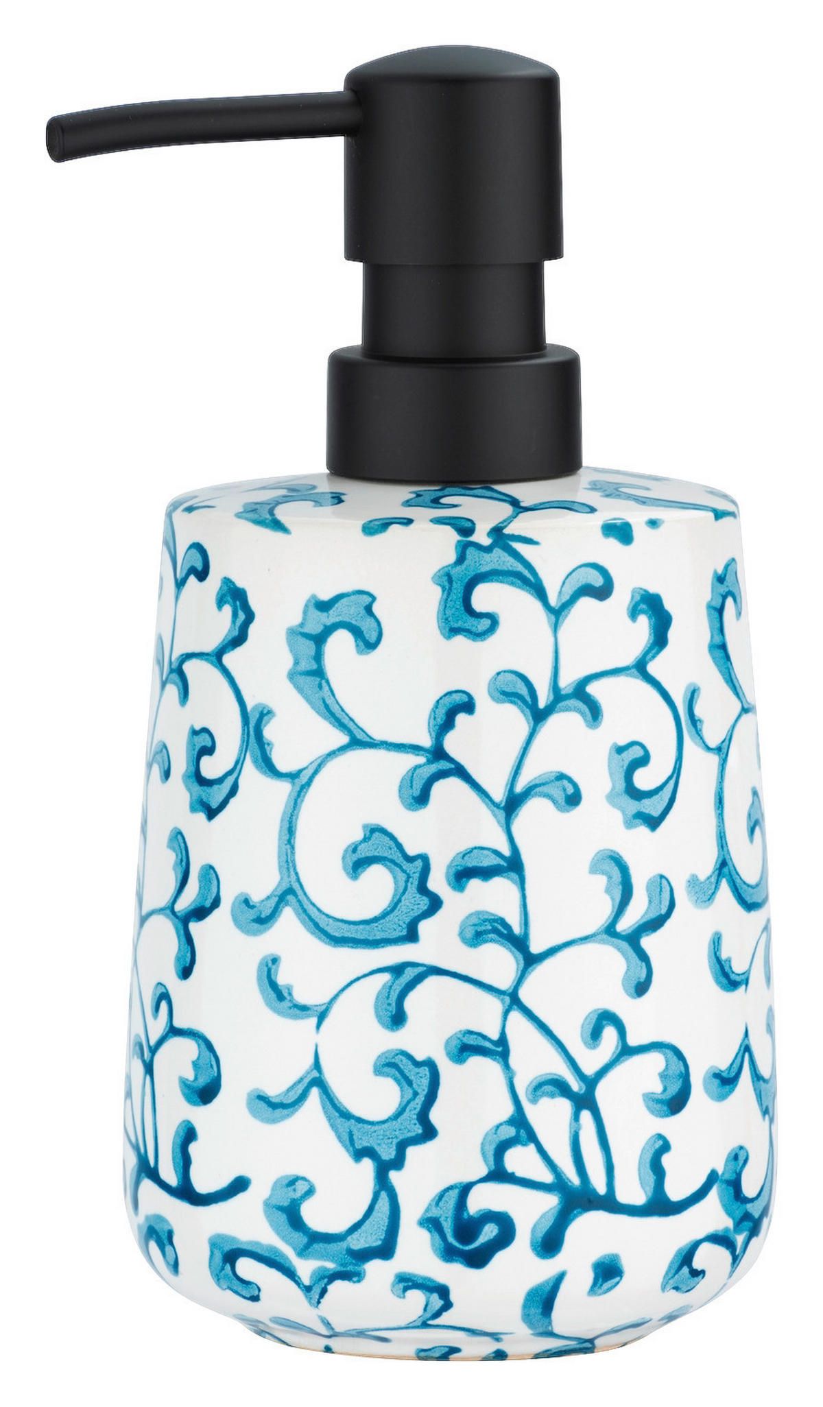 SEIFENSPENDER  - Blau/Schwarz, Basics, Keramik (8,5/15/8,5cm) - Wenko