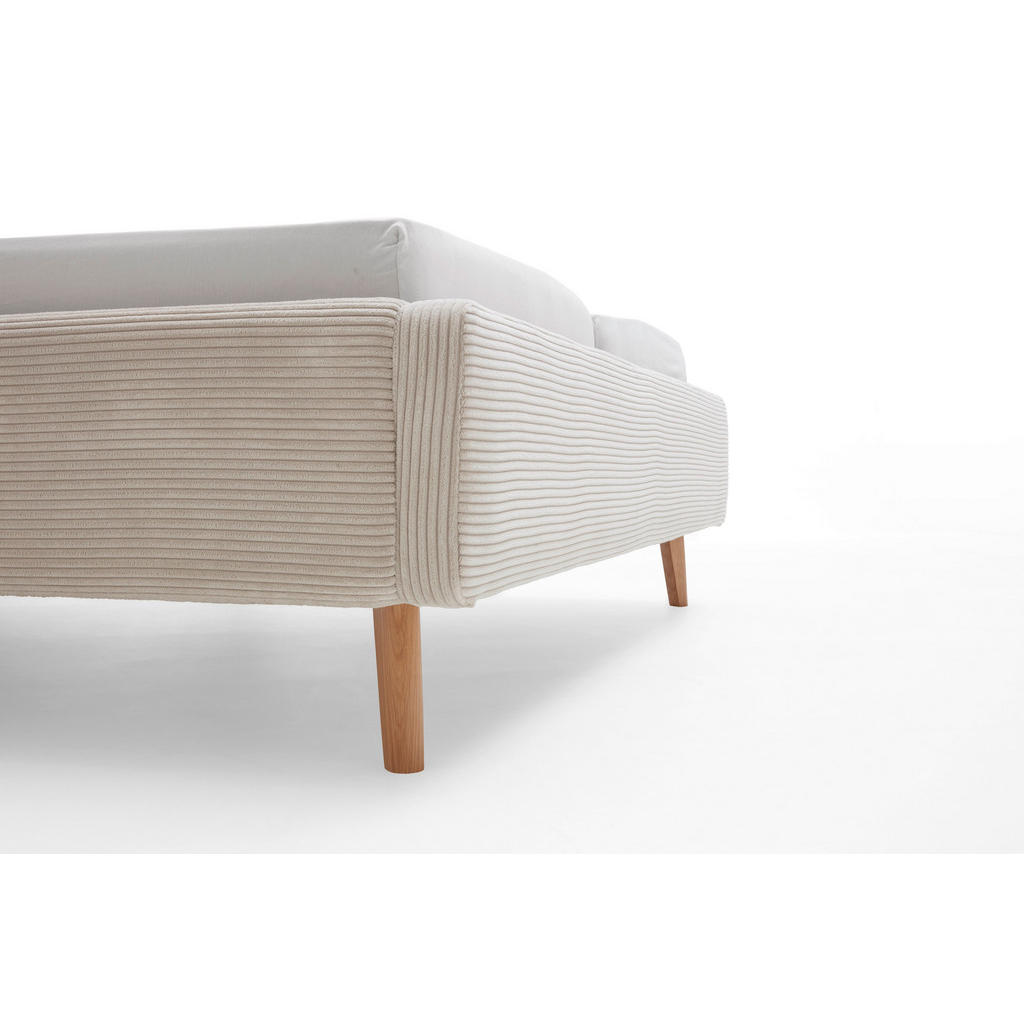 Thumbnail - Xora Polsterbett, Beige, Textil, Birke, Buche,Eiche, massiv, H2 + H3, Höhe ca. 20 cm, 180x200 cm, Reach, Goldenes M, Här...