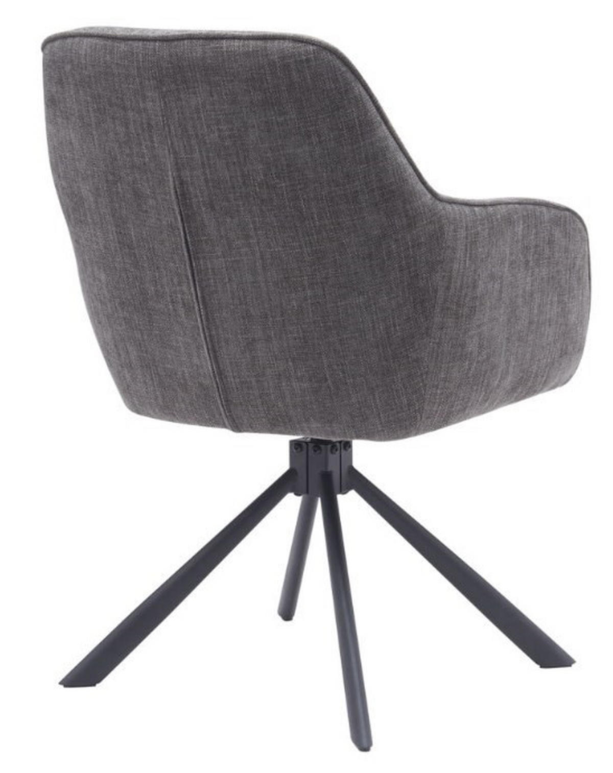 SNURRSTOL  i chenille svart, mörkgrå  - mörkgrå/svart, Design, metall/textil (59/87/65cm) - Niels Andersson