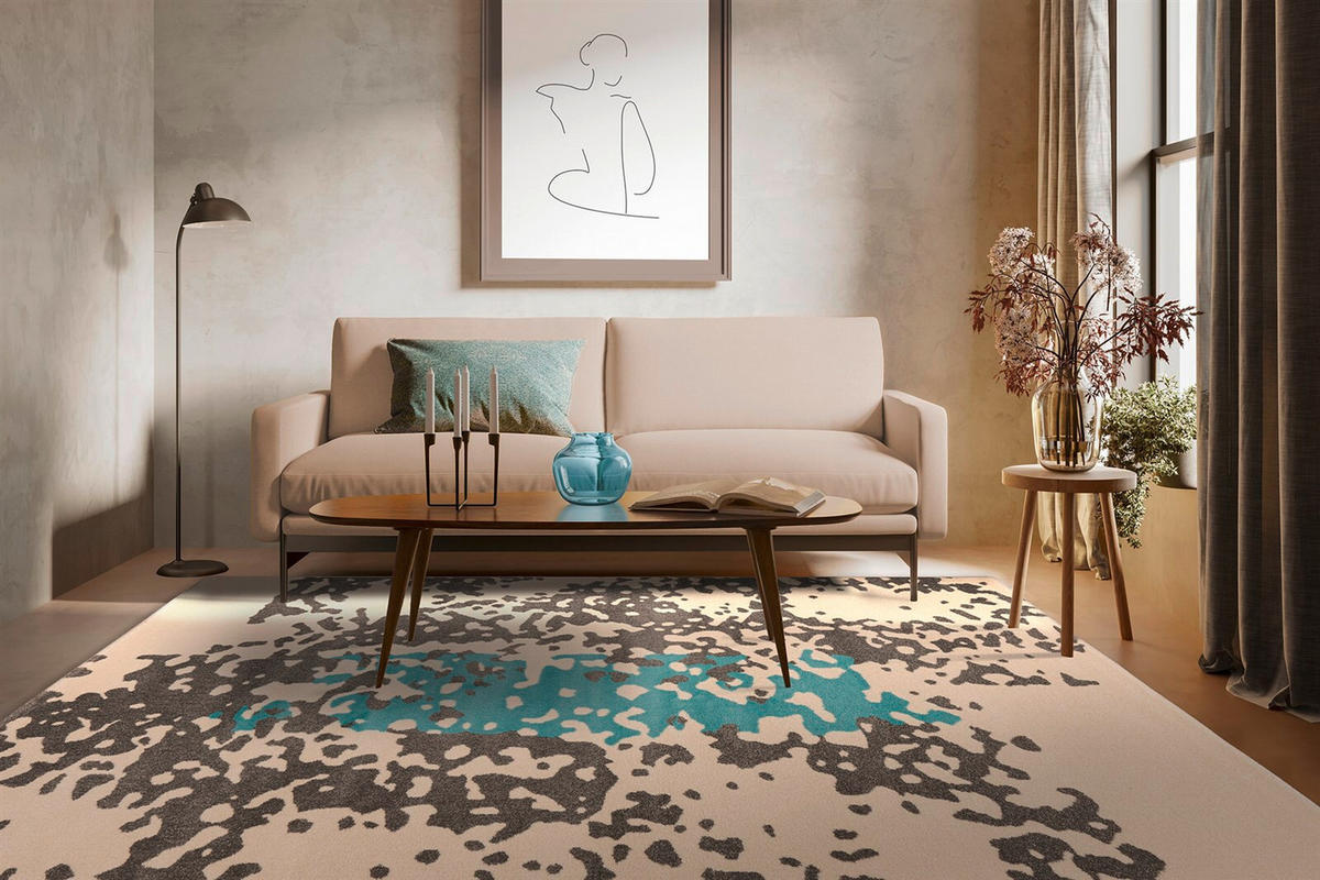 TEPPICH 120/170 cm Naila 300 Creme / Blau Blau, Creme  - Blau/Creme, KONVENTIONELL, Textil (120/170cm)