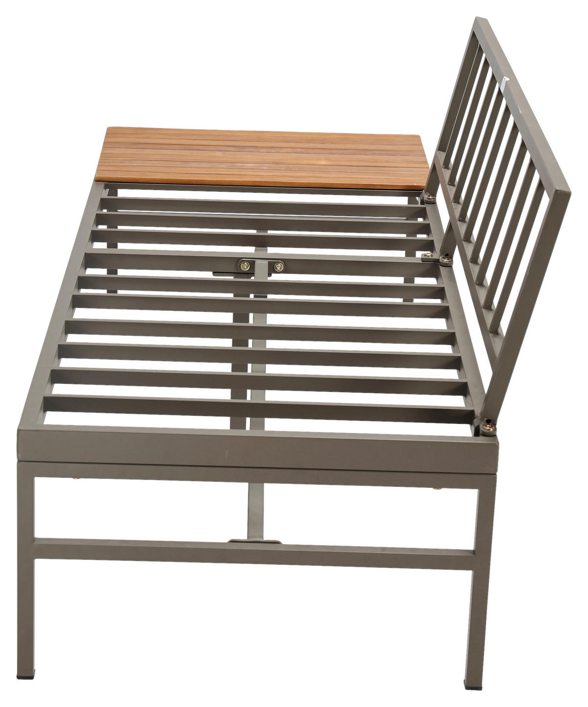 LOUNGEGARNITUR   57/35/57 cm Akazie vollmassiv Aluminium  - Beige/Beigebraun, MODERN, Holz/Textil (57/35/57cm) - Ambia Garden