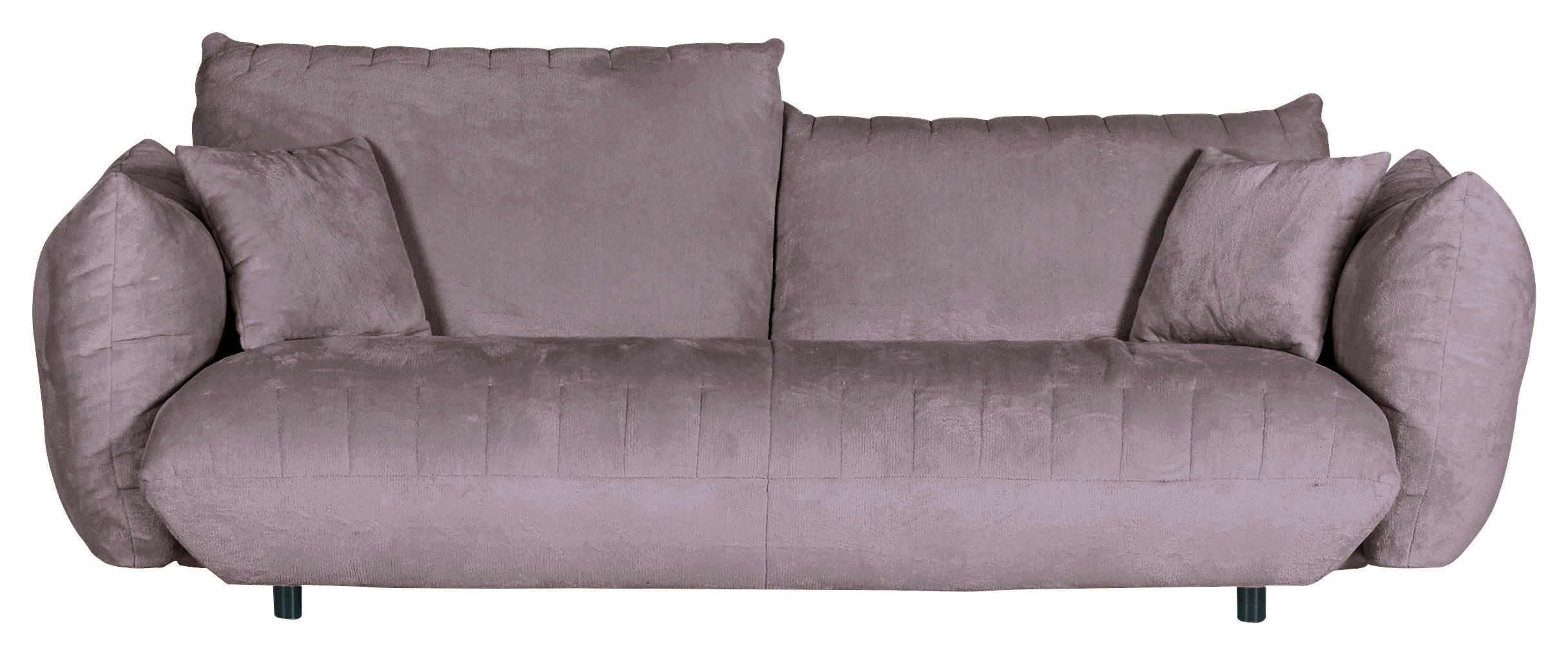 BIG SOFFA i plysch grå  - svart/grå, Klassisk, textil/plast (240/78/107cm) - MID.YOU