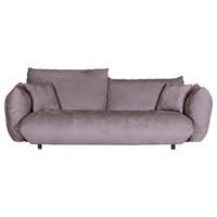 BIG SOFFA i plysch grå  - svart/grå, Klassisk, textil/plast (240/78/107cm) - MID.YOU