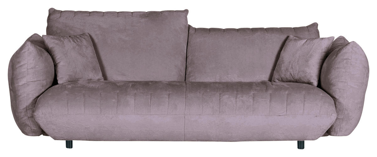 BIG SOFFA i plysch grå  - svart/grå, Klassisk, textil/plast (240/78/107cm) - MID.YOU