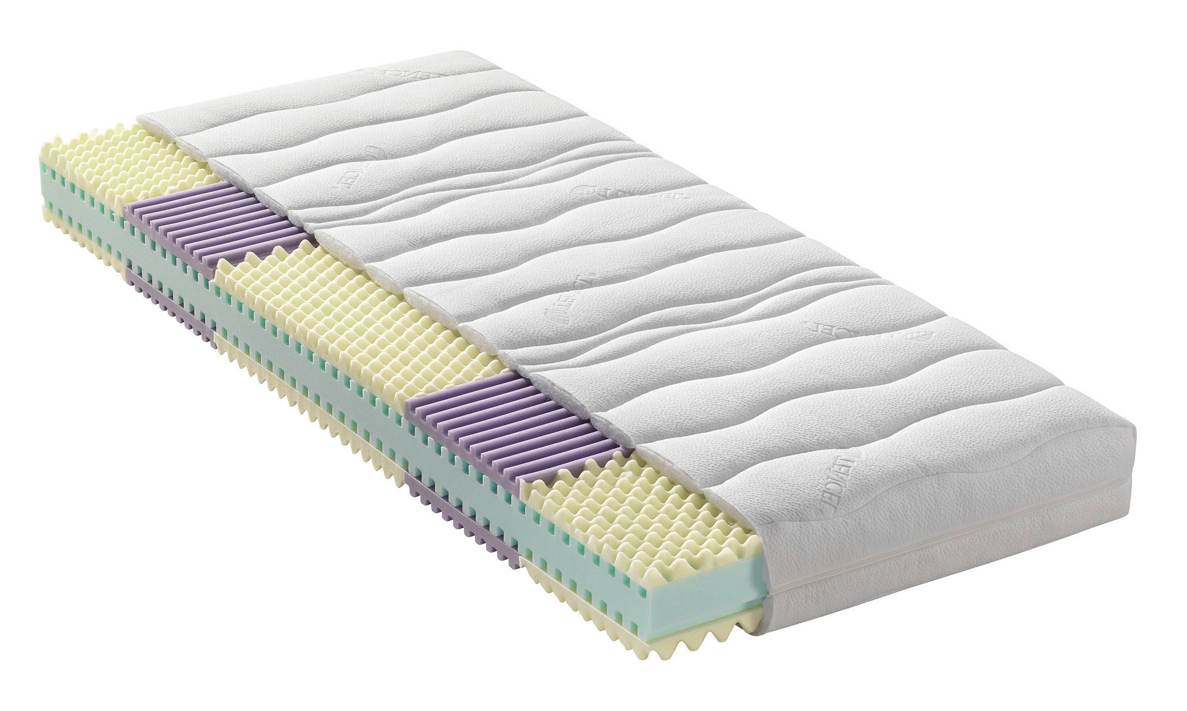 KALTSCHAUMMATRATZE 90/200 cm Höhe ca. 18 cm  - KONVENTIONELL, Textil (90/200cm) - Sleeptex