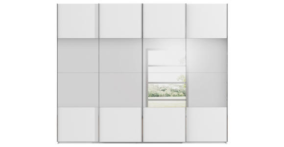 SCHWEBETÜRENSCHRANK 271/235/68 cm 4-türig Weiß  - Chromfarben/Weiß, Design, Holzwerkstoff/Metall (271/235/68cm) - Novel