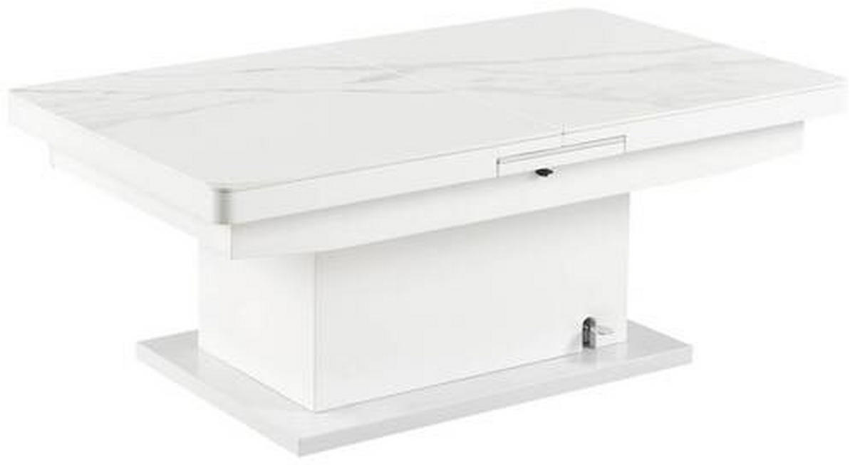 SOFFBORD i metall, keramik 125-150/70/49,5-79 cm  - vit, Design, metall/keramik (125-150/70/49,5-79cm) - Livetastic