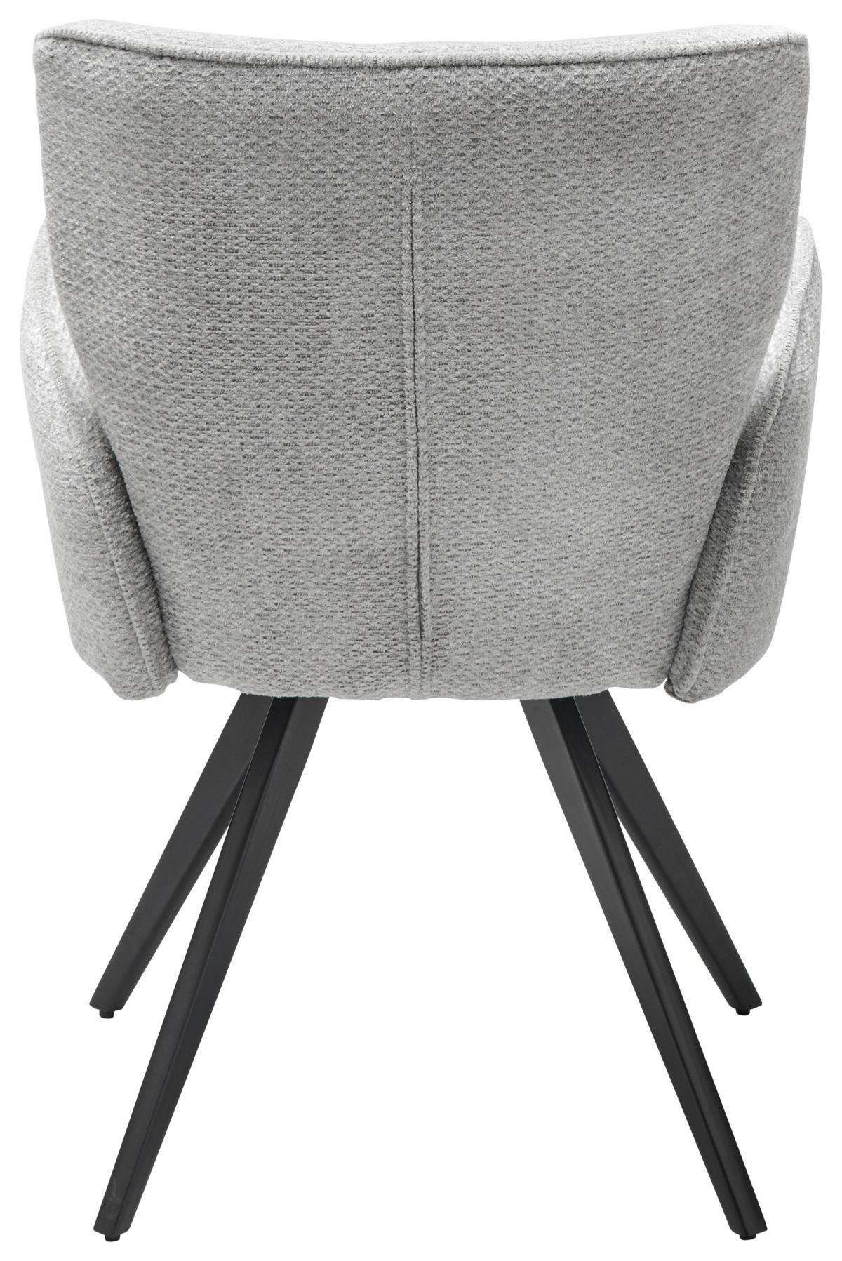 ARMLEHNSTUHL  in Eisen Webstoff  - Schwarz/Grau, LIFESTYLE, Textil/Metall (60/85/61cm) - MID.YOU