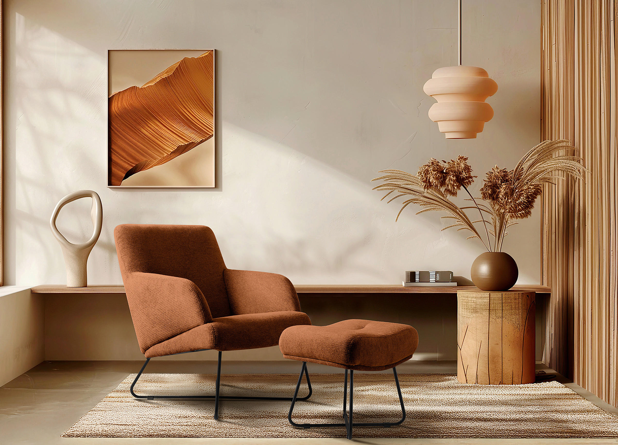 SESSELSET Chenille Rot  - Weiss/Rot, Design, Textil/Metall (67/87/74cm) - Livetastic