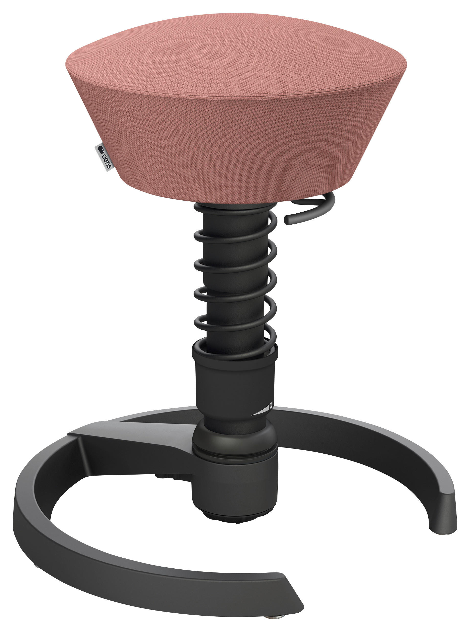 BÜROHOCKER Wollmischung Rosa, Schwarz  - Schwarz/Rosa, Basics, Textil/Metall (55/45,66/55cm) - Aeris